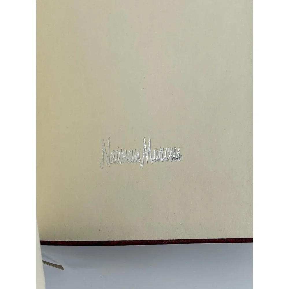 Vintage Neiman Marcus Photo Album & Address Book Red Croc Set New